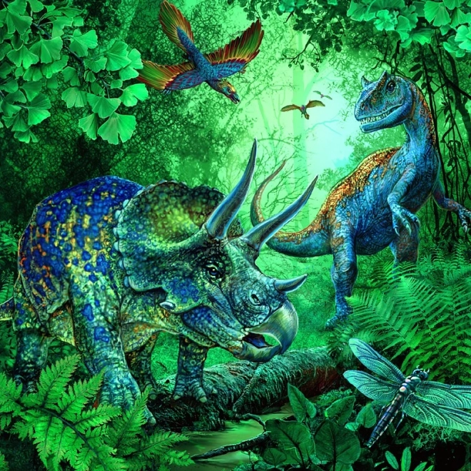 Affascinante puzzle dinosauri Ravensburger 3x49 pezzi