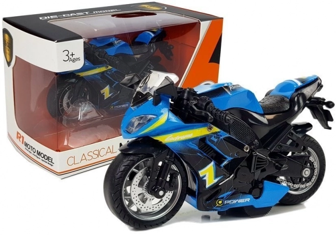 Motocicletta a reazione con suoni blu 1:14