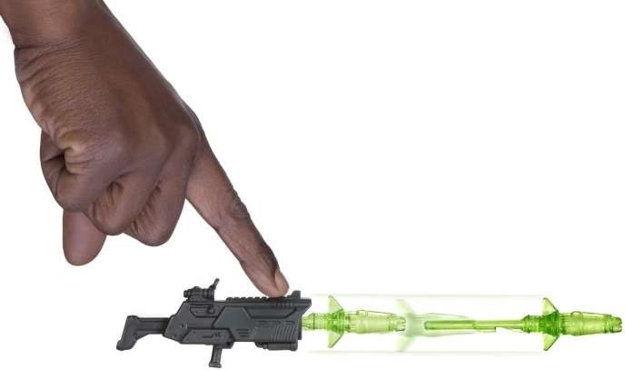 Blaster d’azione con effetto proiettile al neon