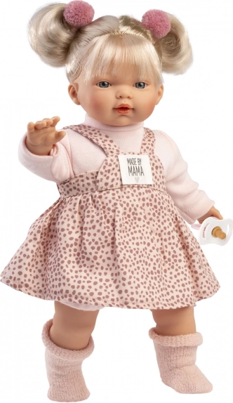 Bambola realistica Llorens Roberta con suoni, corpo di stoffa morbido, 33 cm