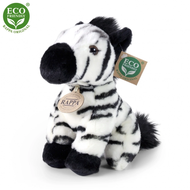 Zebra seduta in peluche ECO-FRIENDLY 18 cm