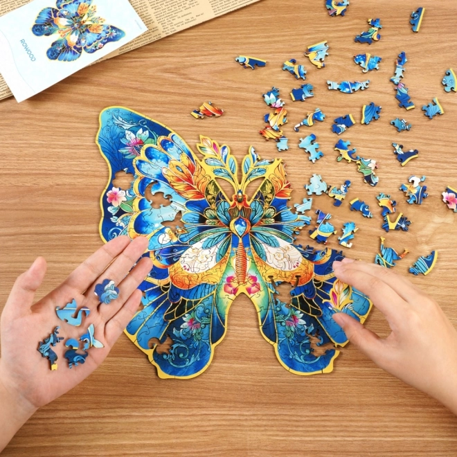 Puzzle in legno Farfalla Morpho Helena
