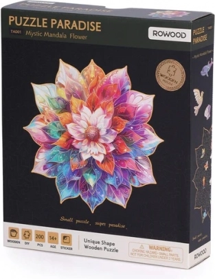 Puzzle in legno Mandala floreale