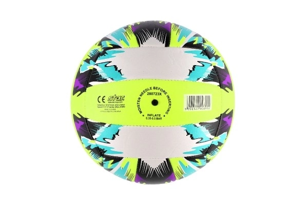 Pallone da pallavolo colorato cucito in pelle 21cm in sacchetto