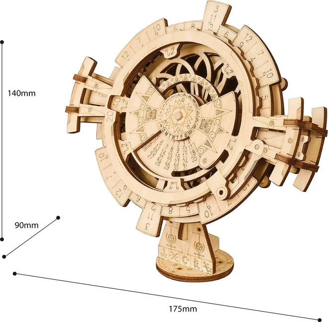 Calendario da Tavolo Meccanico in Legno RoboTime 3D