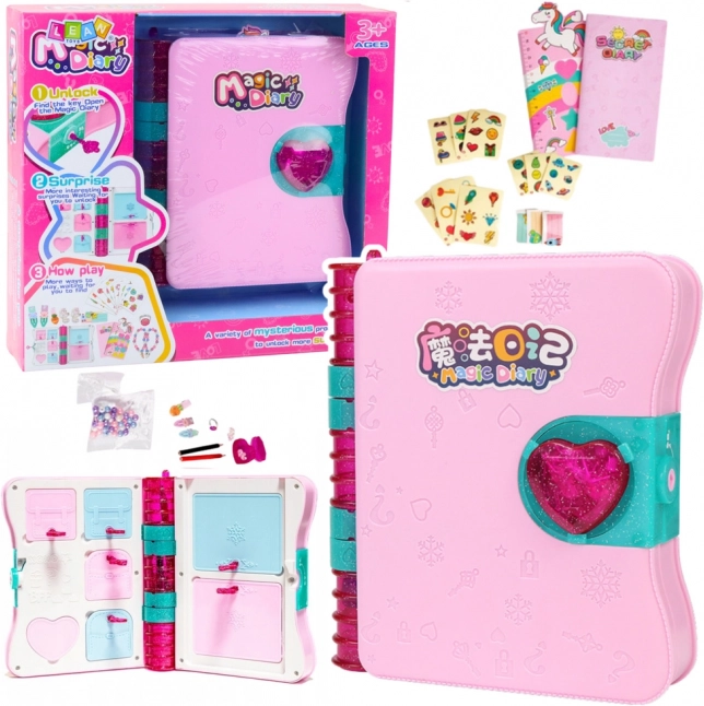 Diario segreto con lucchetto rosa
