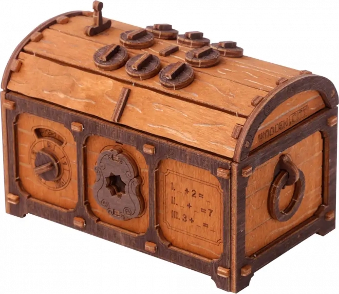 Treasure Chest Escape Room Puzzle 3D in Legno