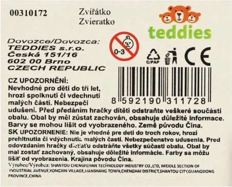Animale di gomma fischiante con lingua 6 cm
