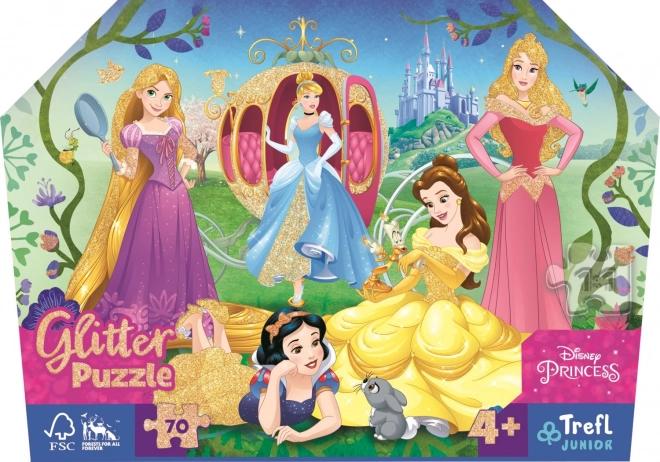 Puzzle glitter TREFL Disney Principesse Felici 70 pezzi