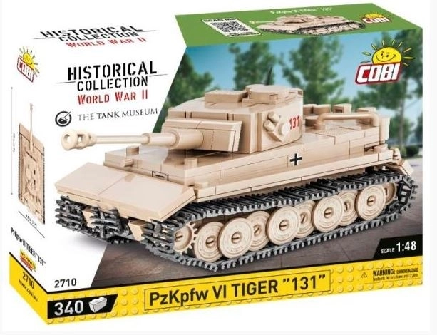 Modello di carro armato Tiger 131 di COBI in scala 1:48 con 340 pezzi