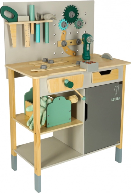 Officina in legno Lulilo Fikso set piccolo tuttofare con attrezzi