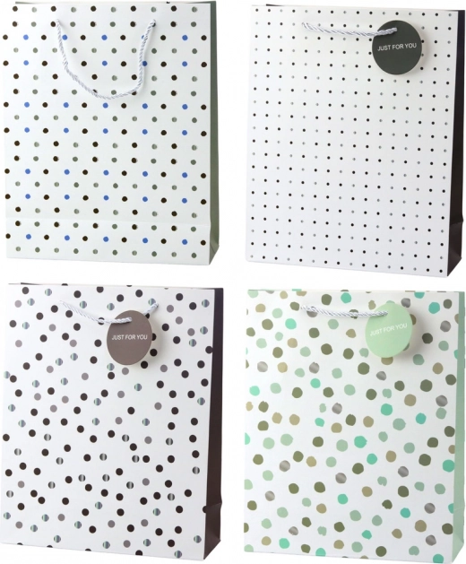 Borsa regalo con pois 32 x 26 x 10 cm
