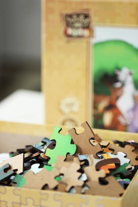 Puzzle di legno Scuola nel Bosco 100 pezzi