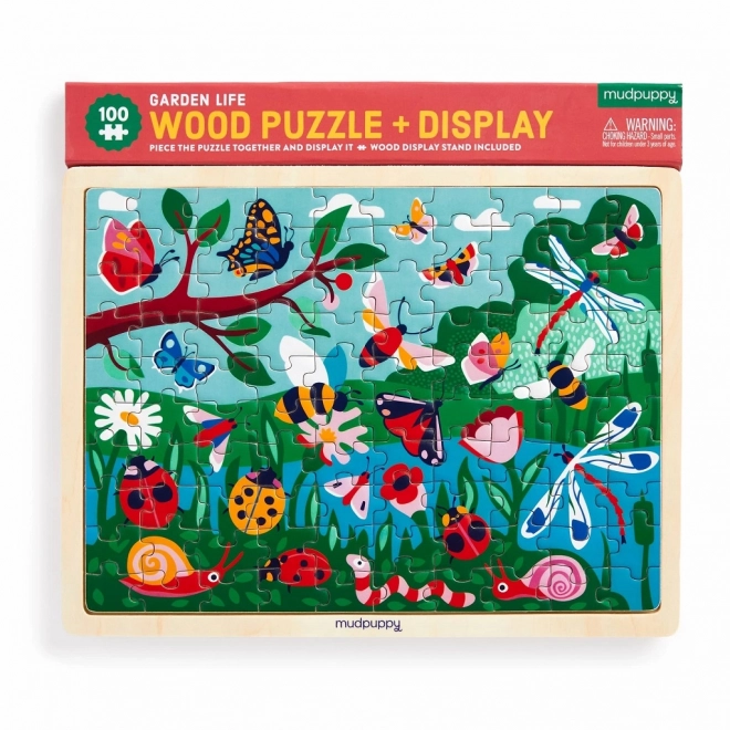 Puzzle in Legno Mudpuppy Vita in Giardino 100 Pezzi