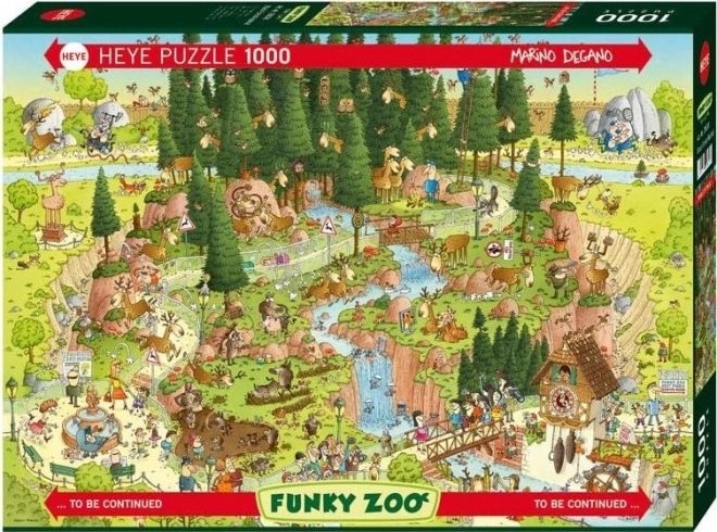 Puzzle Heye Zoo Pazza: Esposizione Foresta Nera 1000 pezzi