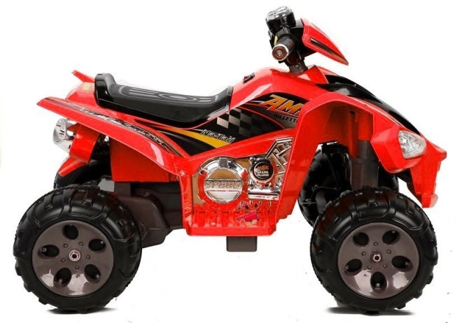 Quad con grandi ruote a batteria rosso