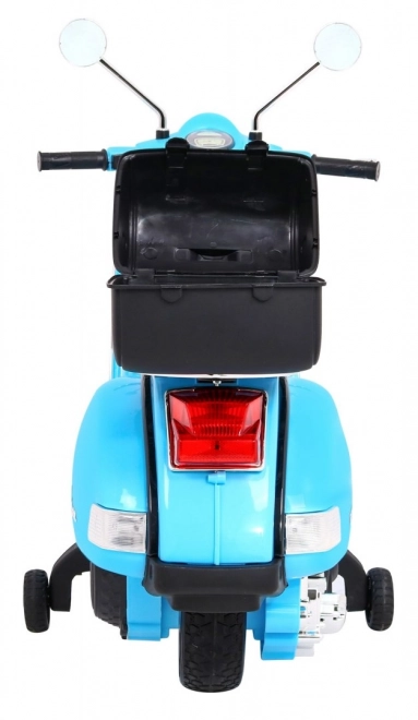 Scoter elettrico per bambini Vespa con ruote ausiliarie e audio