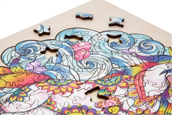 Puzzle sagomato unicorno magico 130 pezzi