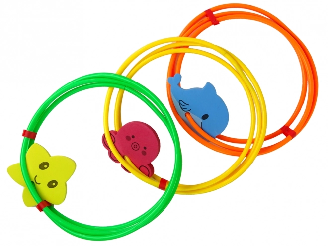 Set di giochi subacquei con hula hoop