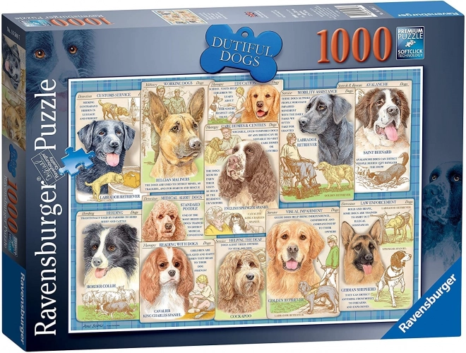 Puzzle cani obbedienti 1000 pezzi