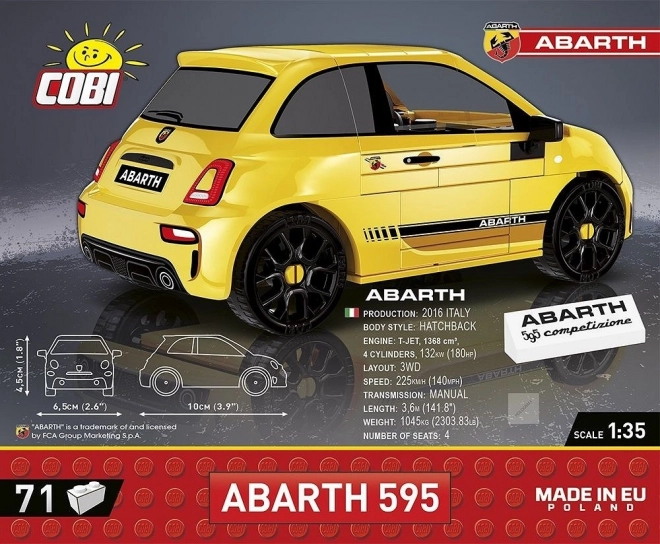 Modello Abarth 595 Competizione in mattoncini