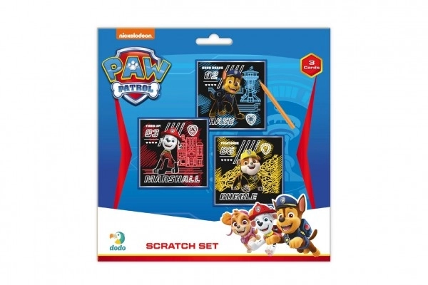 Set di Immagini da Grattare Colorate Paw Patrol - 3 Pezzi