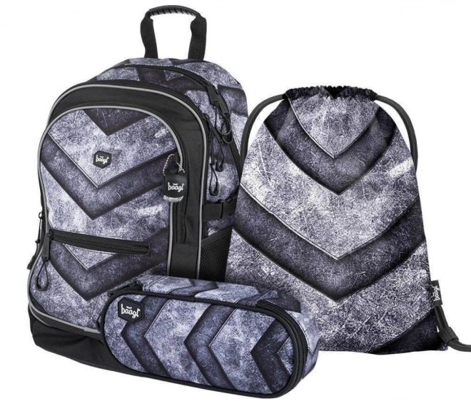 BAAGL SET 3 Skate Magion: zaino, astuccio, sacca