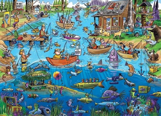 Puzzle COBBLE HILL DoodleTown: A pesca 1000 pezzi