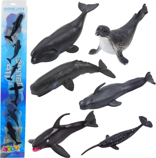 Set di figure di mammiferi marini