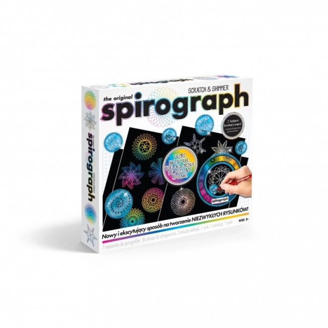 Set Spirografo con tecnica di grattatura