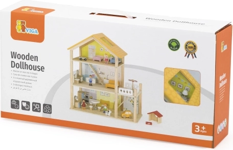 casa delle bambole in legno con personaggi e accessori VIGA PolarB