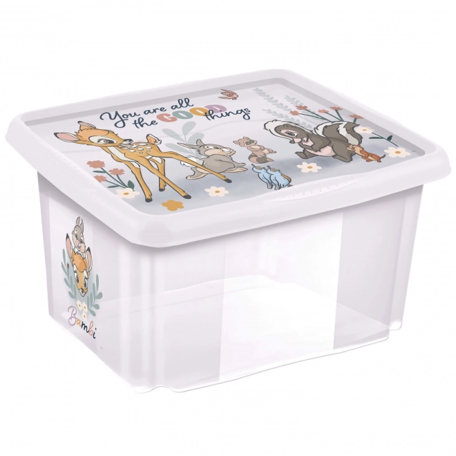 Box di stoccaggio con coperchio Bambi 45L trasparente