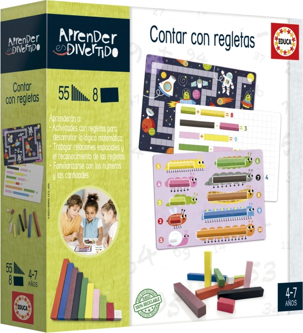Gioco educativo conteggio con blocchi