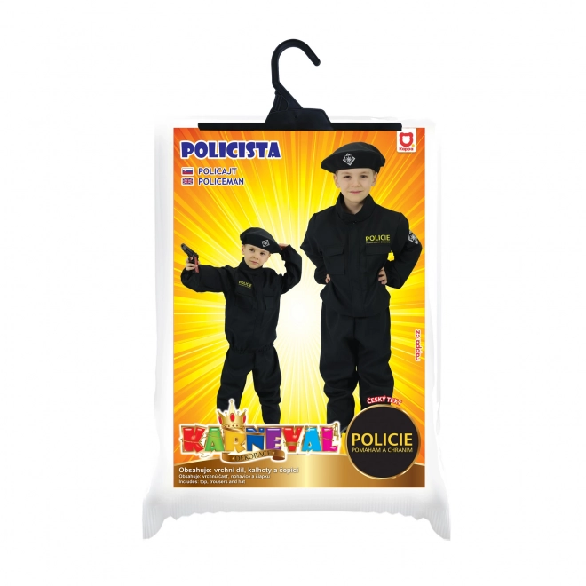 costume poliziotto per bambini con stampa ceca