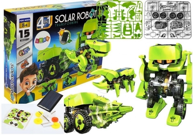 Robot Solare 4 in 1 Tyrannosaurus Rex Insetto Kit Educativo Scientifico