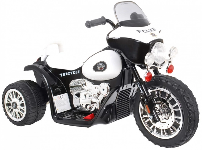 Moto Chopper Elettrico per Bambini Nero con 3 Ruote