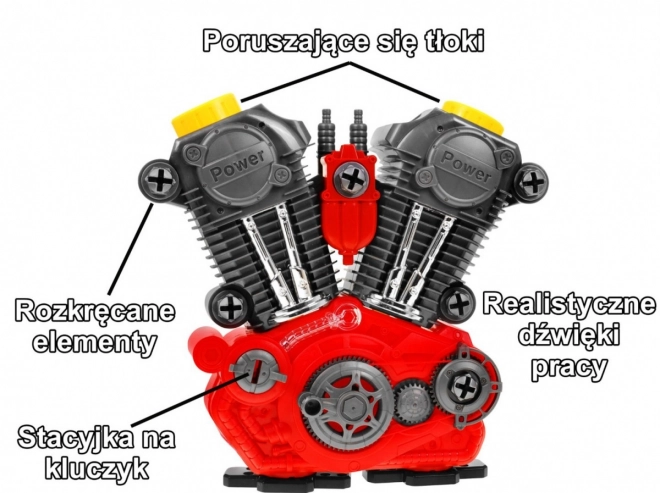 Motore smontabile per bambini con effetti interattivi