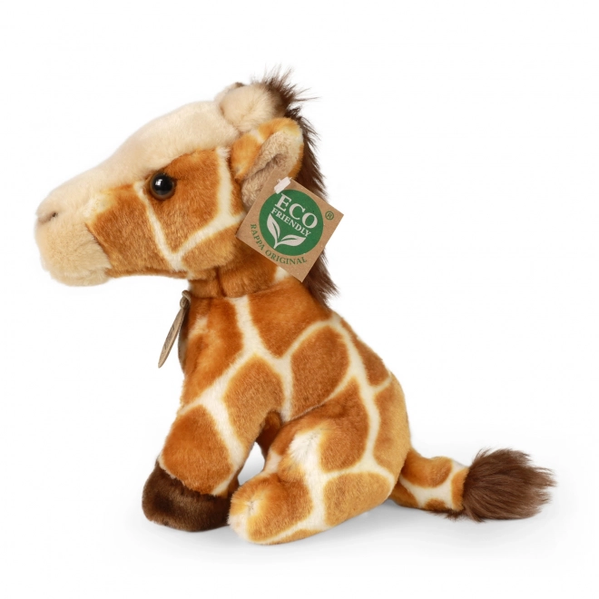 Giraffa di peluche seduta eco-friendly 18 cm