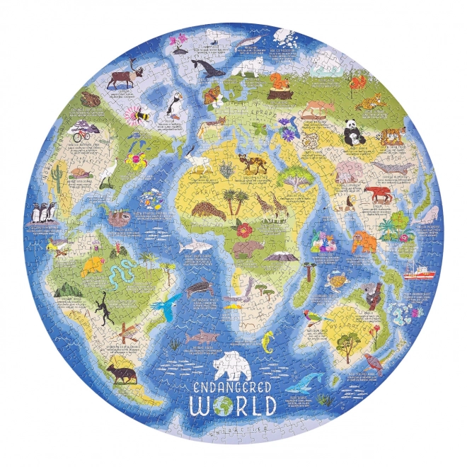 Puzzle Circolare Ridley's Games Mondo In Pericolo 1000 Pezzi