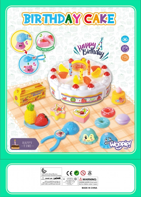 Torta di compleanno e frutta da tagliare di Woopie