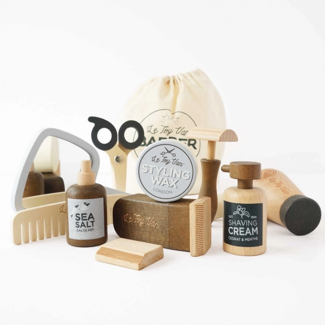 Set parrucchiere per bambini in legno sostenibile