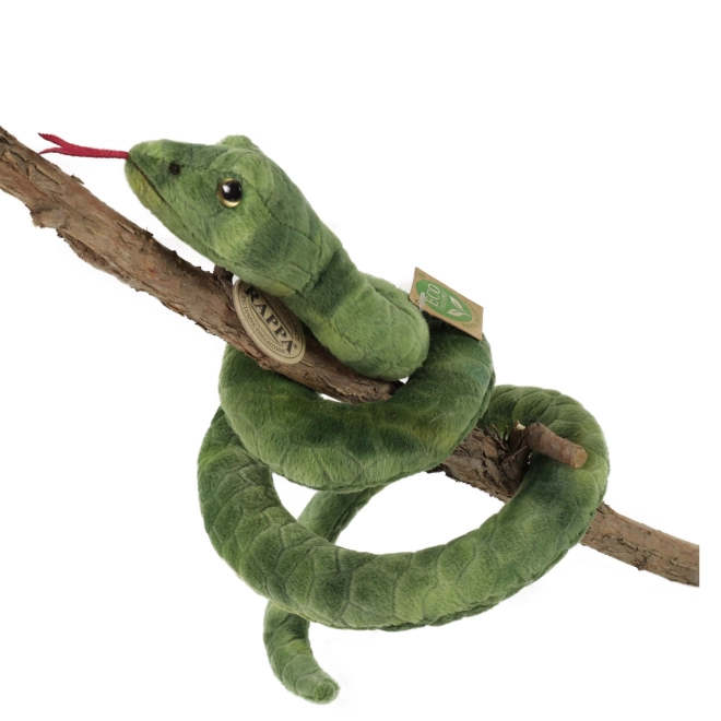 Serpente di peluche verde 90 cm ecologico