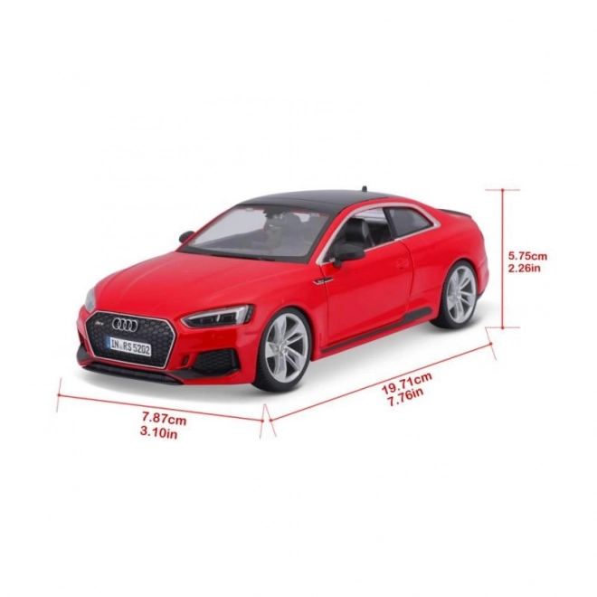 Modellino auto Audi RS 5 Coupé rosso 1/24