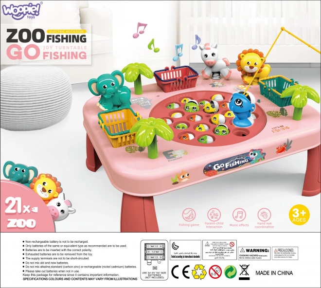 Woopie gioco di abilità pescare i pesci tavolo interattivo rosa