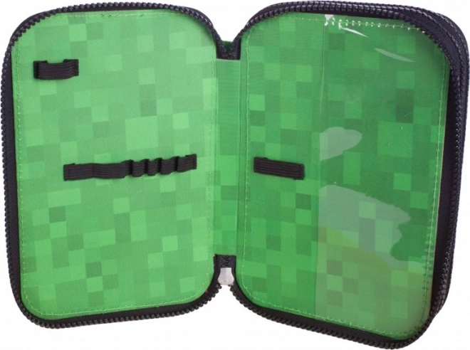 Astuccio scolastico Minecraft Alex e Steve a tre piani