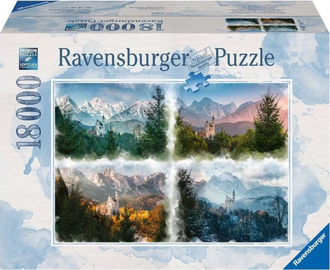 Puzzle Ravensburger Neuschwanstein nelle Quattro Stagioni 18000 Pezzi