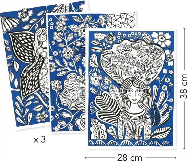 Tre grandi poster da colorare