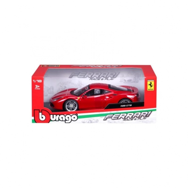 Ferrari 488 GTB modello in scala Bburago rosso