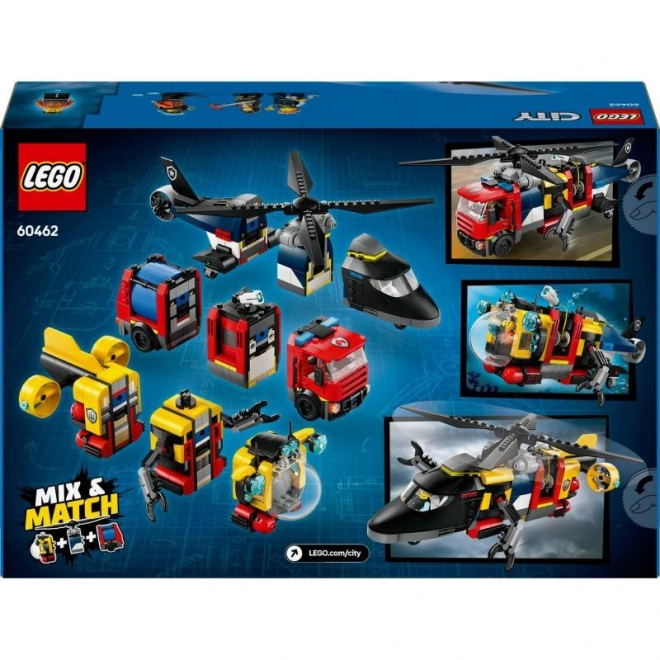 Set di veicoli dei vigili del fuoco e della polizia Lego City