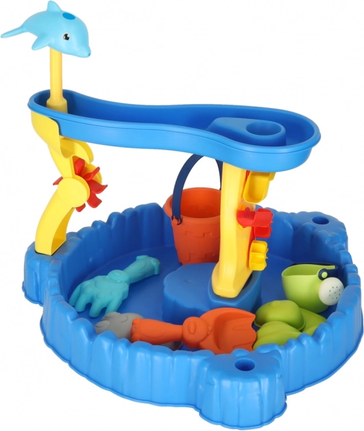 Tavolo da gioco per bambini con sabbiera e fontana 2 in 1